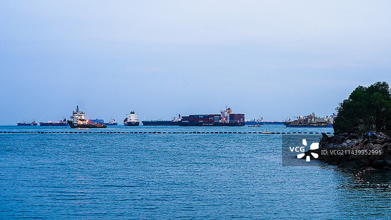 马六甲海峡新加坡入口图片素材