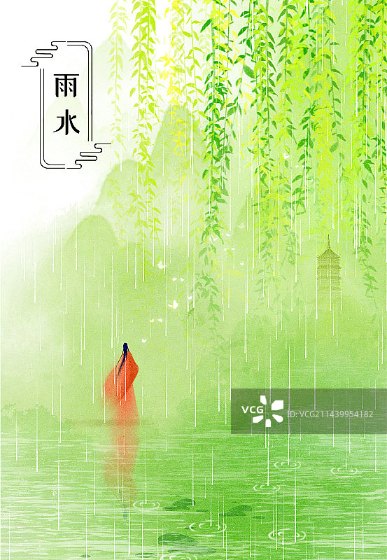 唯美节气古风春夏背景图片素材