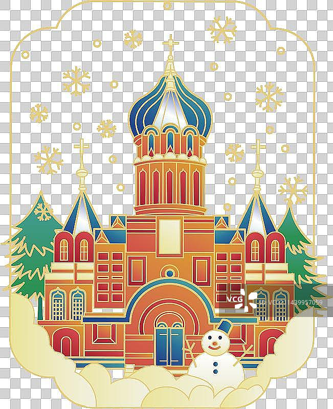 城市印象-东北哈尔滨冰雪城堡图片素材