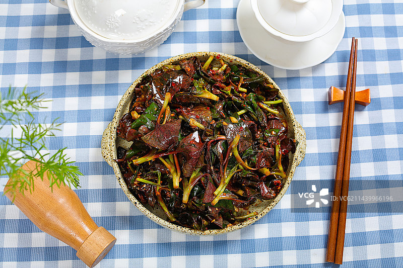 美味家常菜凉拌鱼腥草叶图片素材