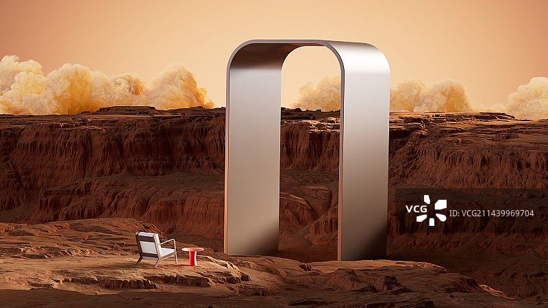 三维抽象艺术自然地形景观图片素材