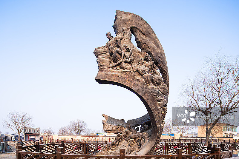 河北省保定市冉庄地道战纪念馆雕塑图片素材