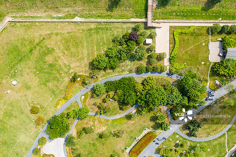 航拍河南郑州商都国家考古遗址公园 郑州商代王城遗址 商代都城城垣城墙 商朝亳都图片素材