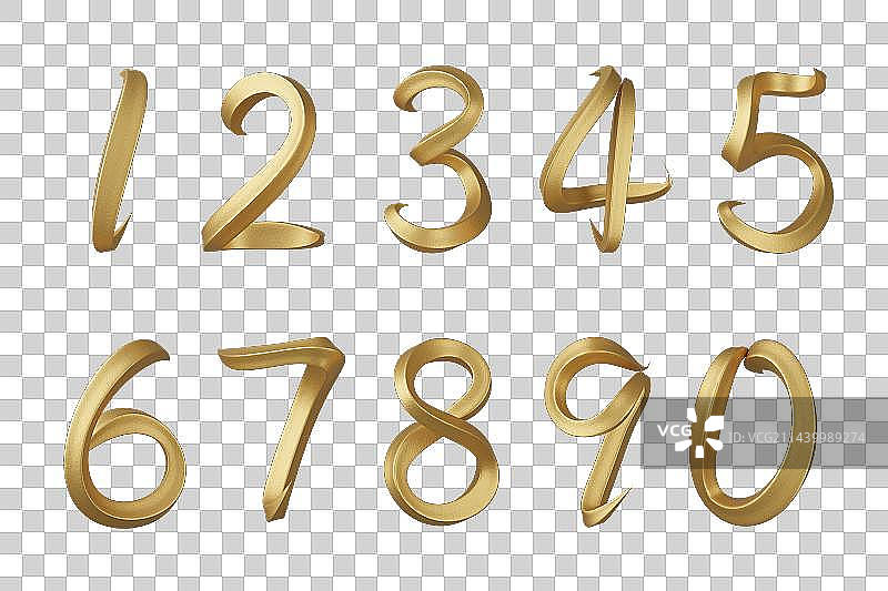 数字0到9字体设计图片素材