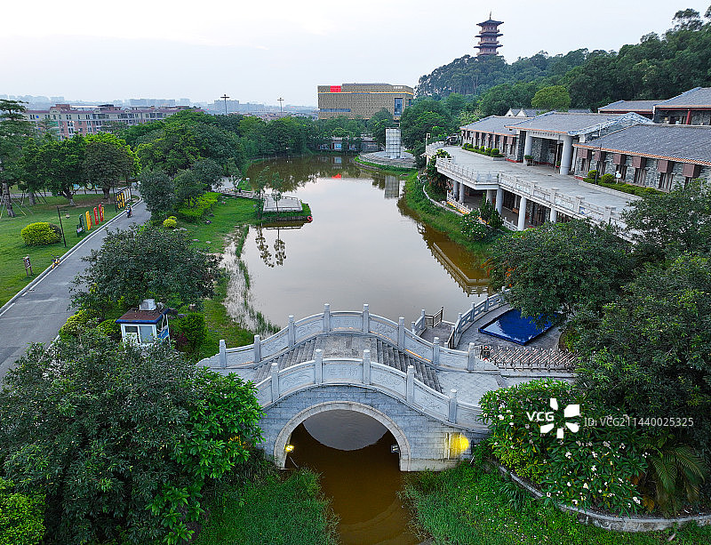广东省东莞市寮步镇香市文化旅游区航拍图片素材