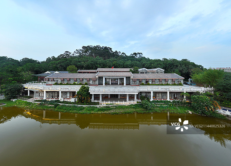 广东省东莞市寮步镇香市文化旅游区航拍图片素材