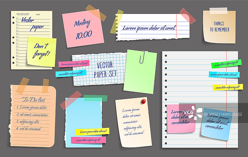 纸质便签贴纸图片素材