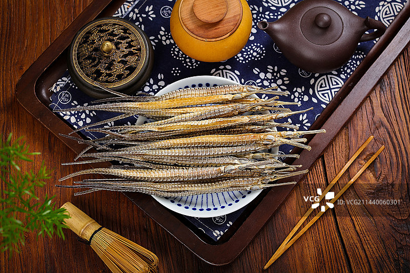 中国传统中医中药材六角海龙干图片素材