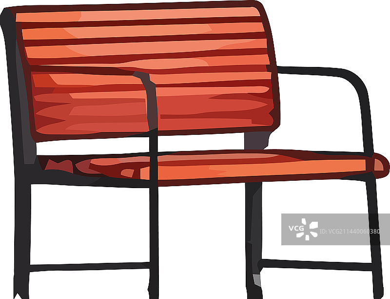 白色背景上的舒适木椅图片素材