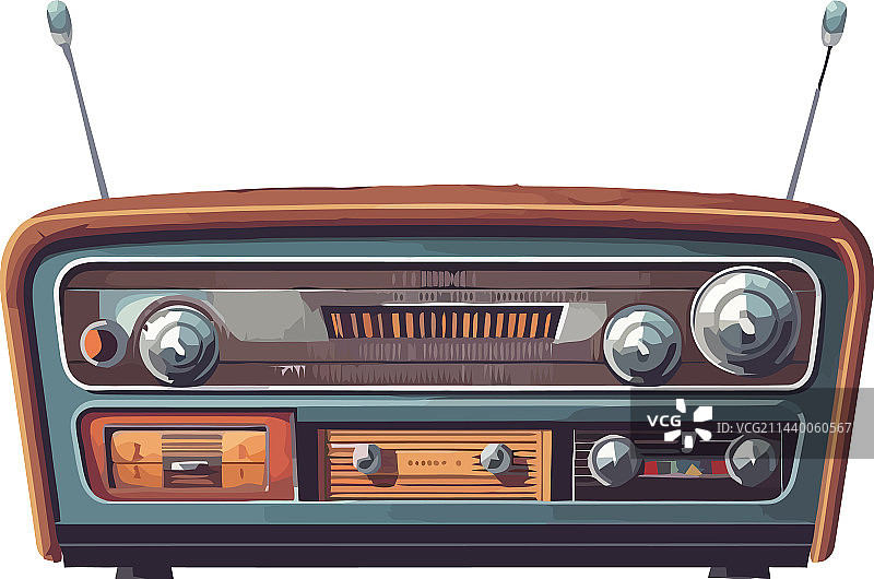 老式录音机播放怀旧音乐图片素材