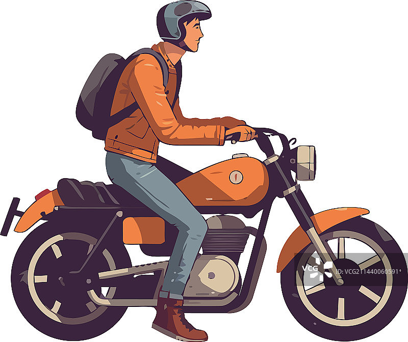 男人骑摩托车飞驰冒险图片素材