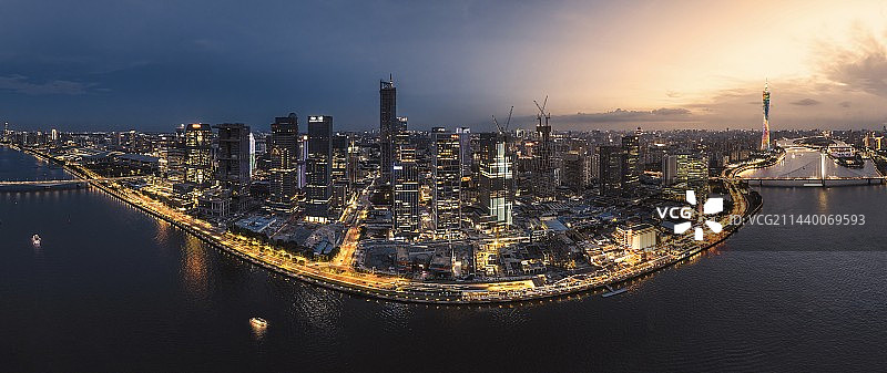 建设中的广州琶洲CBD 广州的未来商务中心之一图片素材