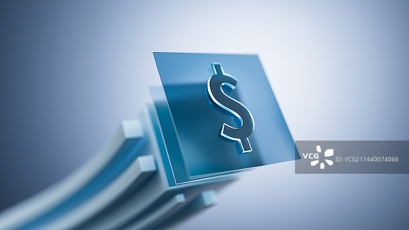 美元美金符号，三维渲染图片素材