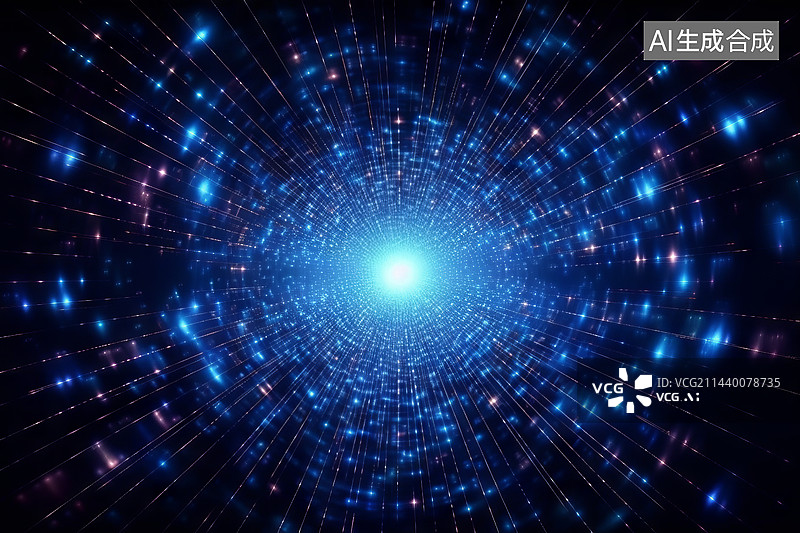 【AI数字艺术】放射粒子线条科技感背景图图片素材
