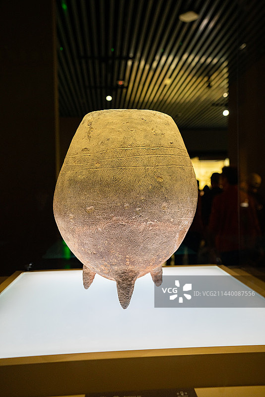 山西博物院陶甗图片素材