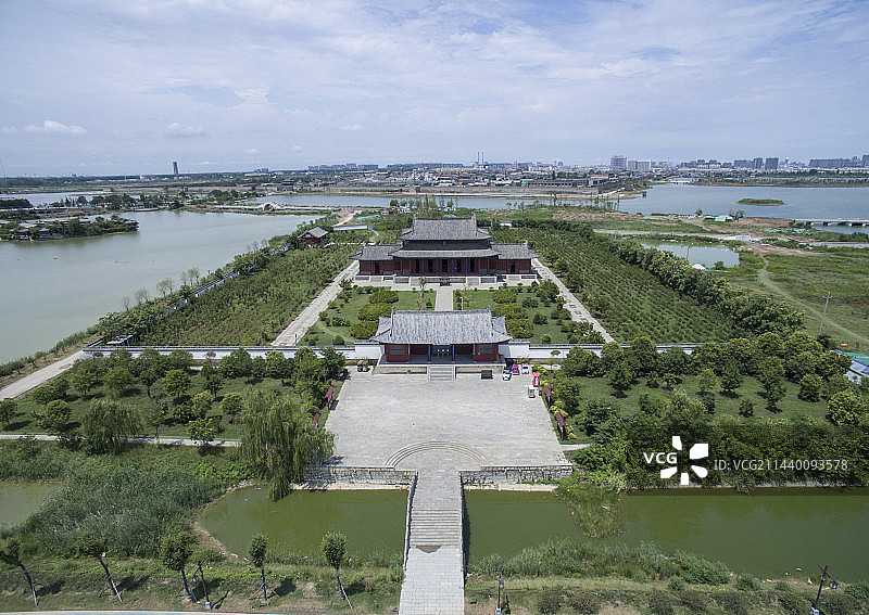大运河之古城-商丘应天书院全景图片素材