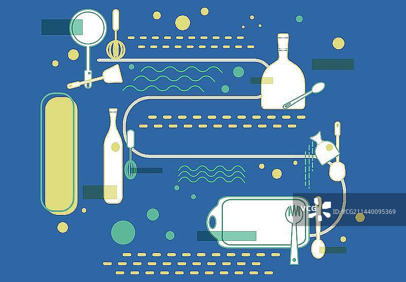 扁平风餐具图片素材