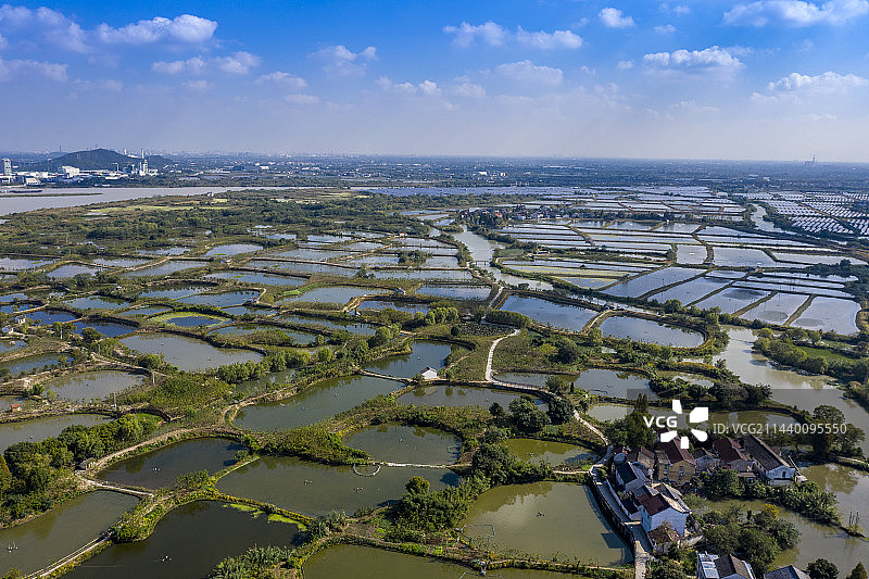 大运河之古镇-荻港桑基鱼塘局部图片素材