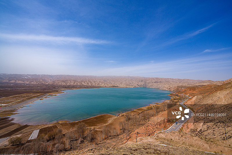 甘肃武威天梯山水库图片素材