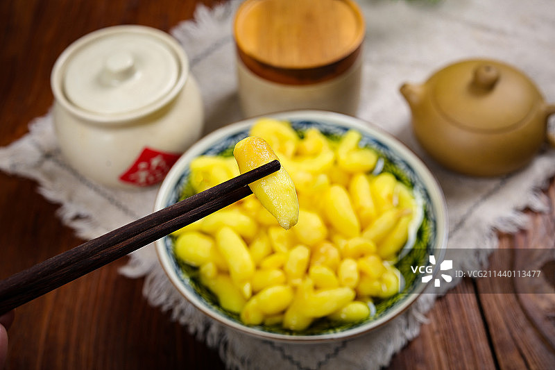 家常泡菜小吃腌泡嫩姜芽图片素材