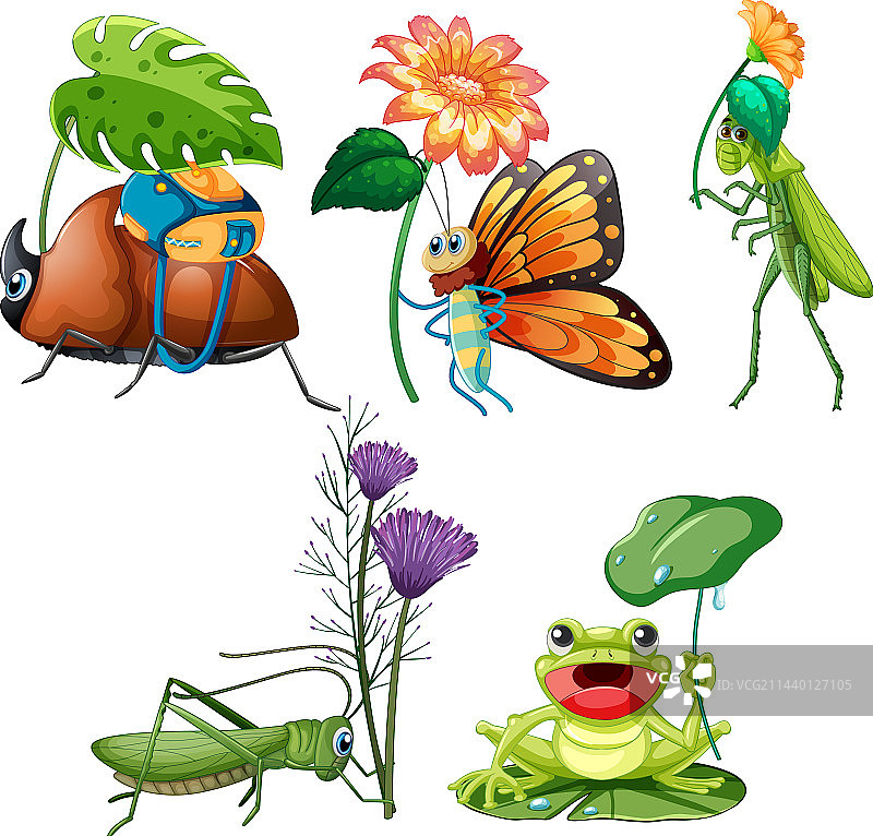 卡通昆虫角色合集图片素材