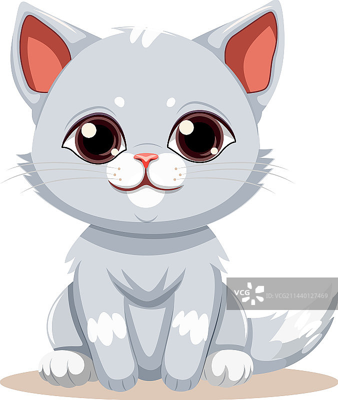 可爱的卡通小猫角色图片素材