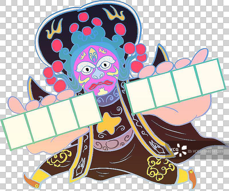 表演变脸的川剧演员人物元素图片素材