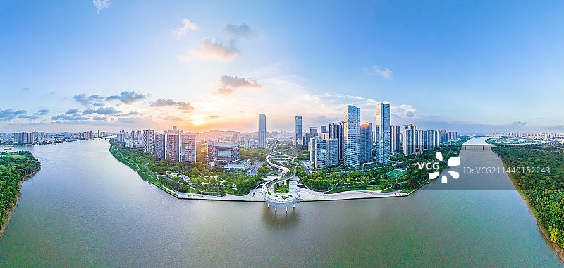 顺德新城区地标金凤凰全景图图片素材