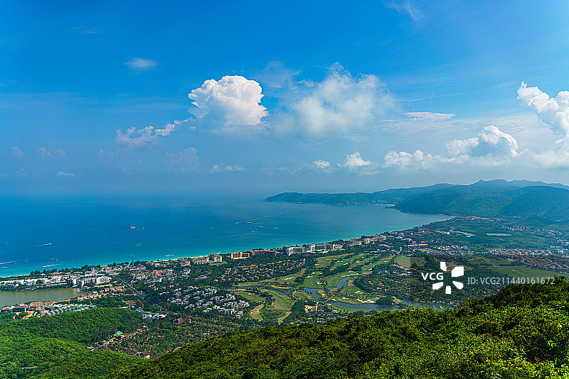 海南三亚亚龙湾全景图片素材