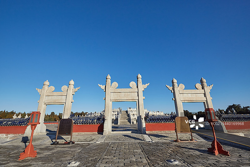 北京天坛圜丘棂星门图片素材