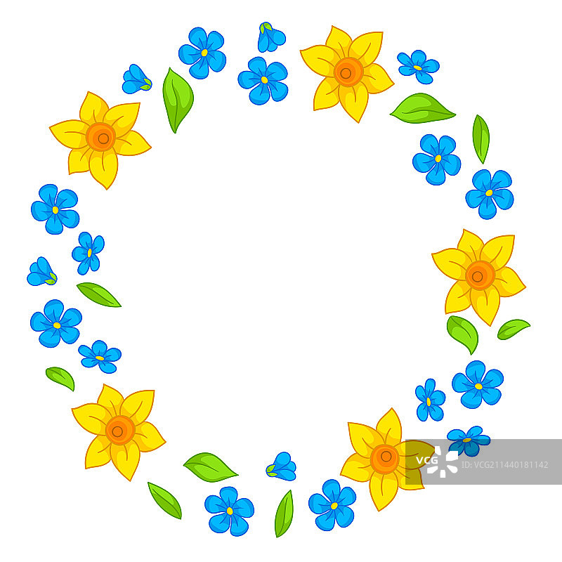 装饰夏季花卉的美丽画框图片素材