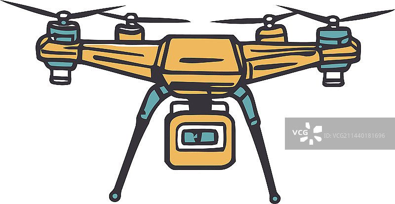 带摄像头的无人机航拍图片素材