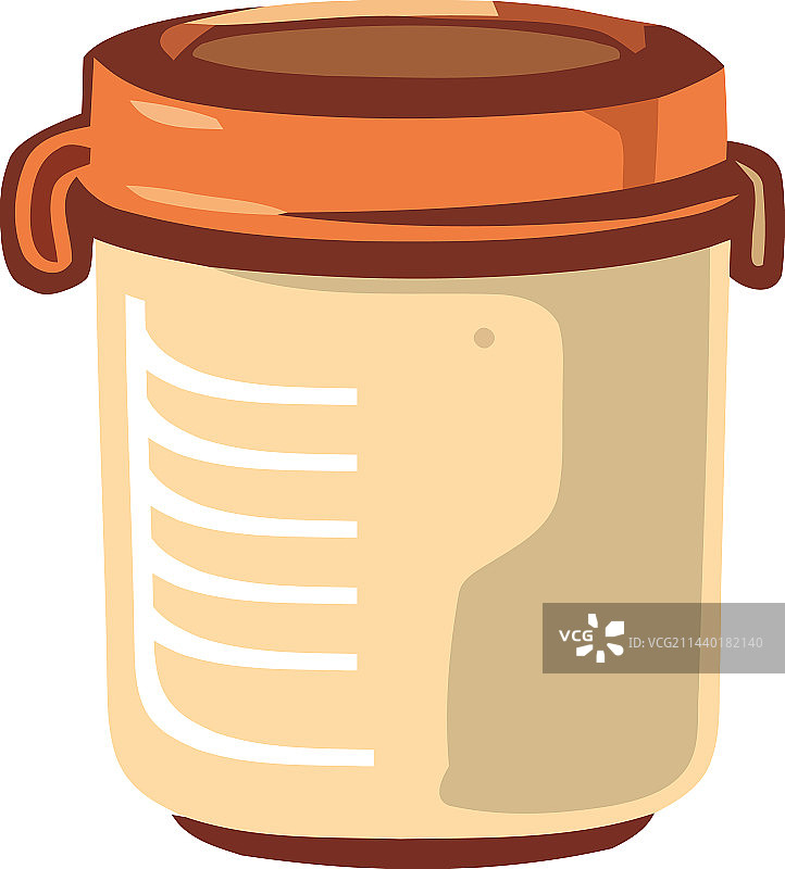 美食液体食品罐上的黄色标签图片素材