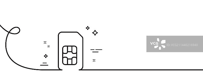 SIM卡线条图标电话蜂窝数据符号图片素材