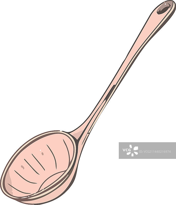 木制美味汤勺图片素材