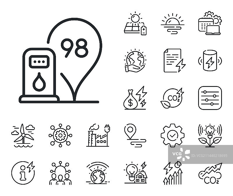 加油站线性图标，加油站位置图片素材