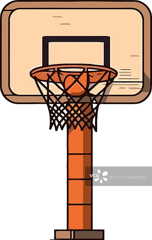 成功的象征：篮球框图片素材