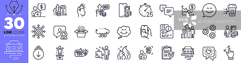 朋友聊天卡和品牌大使线条图标图片素材