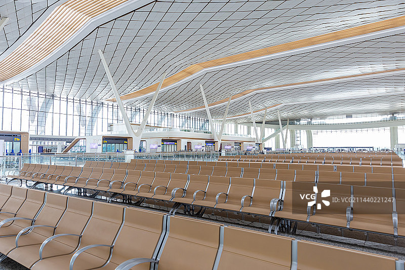 河南郑州航空港站 候车厅座椅 大型高铁站 高速铁路车站 铁路枢纽客运火车站 郑州航空港经济综合实验区图片素材