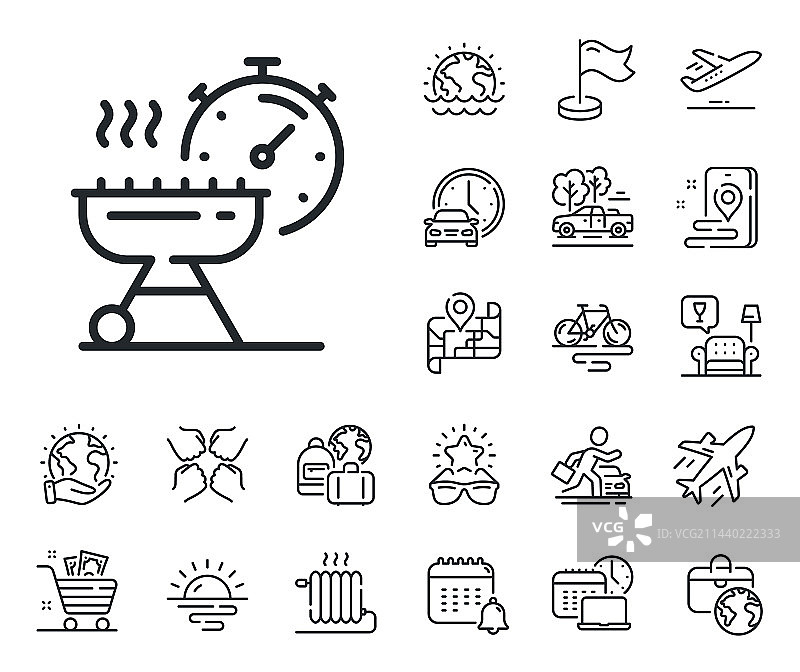 烤架时间线图标烧烤炊具烹饪图片素材