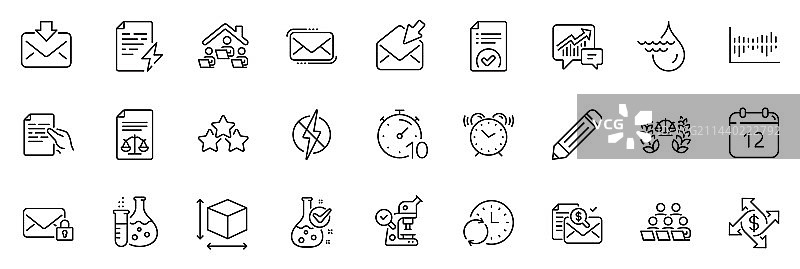 电源证书团队合作图标包图片素材