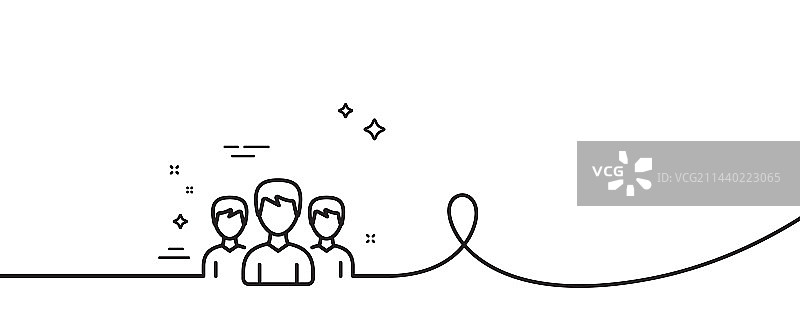 用户或团队合作标志的线条图标图片素材