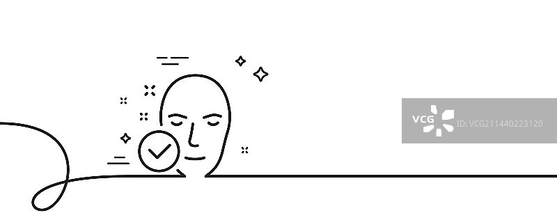 面部护理化妆品健康皮肤线性图标图片素材