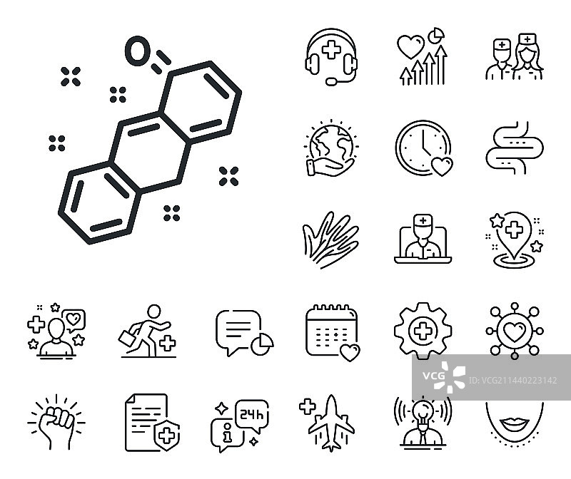 化学式线条图标化学实验室标志图片素材