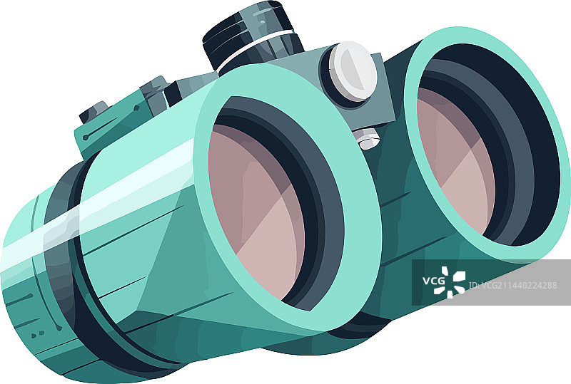 白色背景上的双筒望远镜图片素材