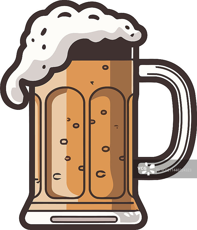 品脱杯中的泡沫啤酒图标图片素材
