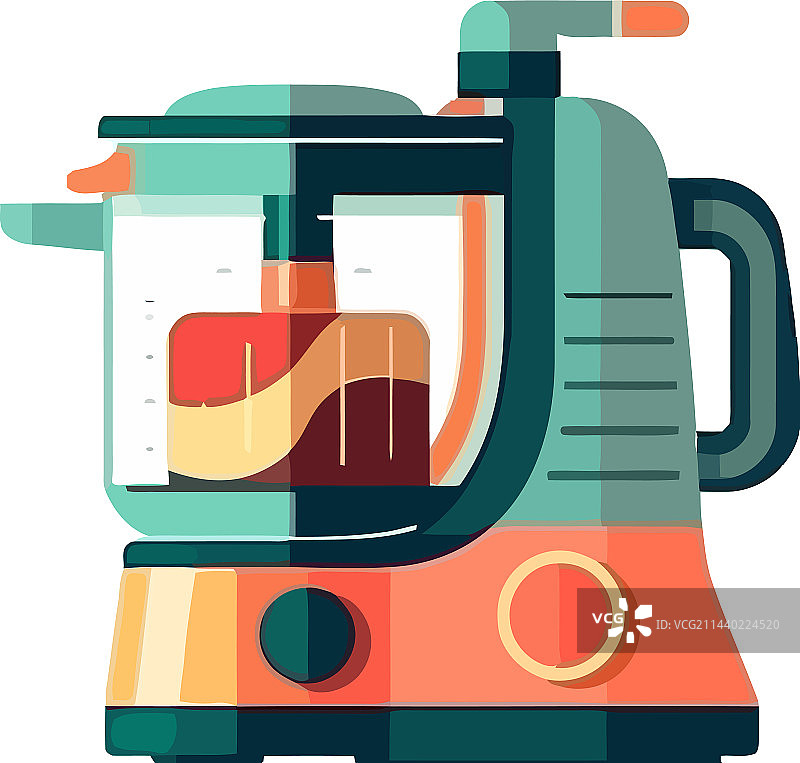 扁平卡通厨房食物搅拌机图标图片素材