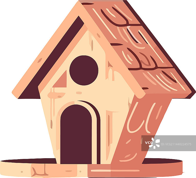 可爱的卡通鸟舍图片素材