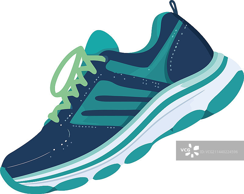 蓝色设计的运动鞋图片素材