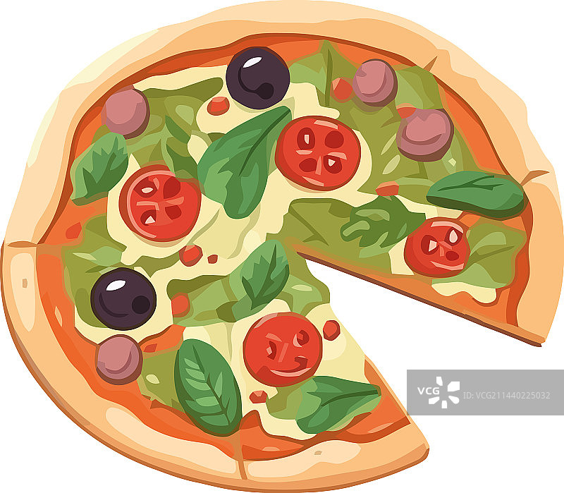 新鲜出炉的马苏里拉奶酪披萨图片素材